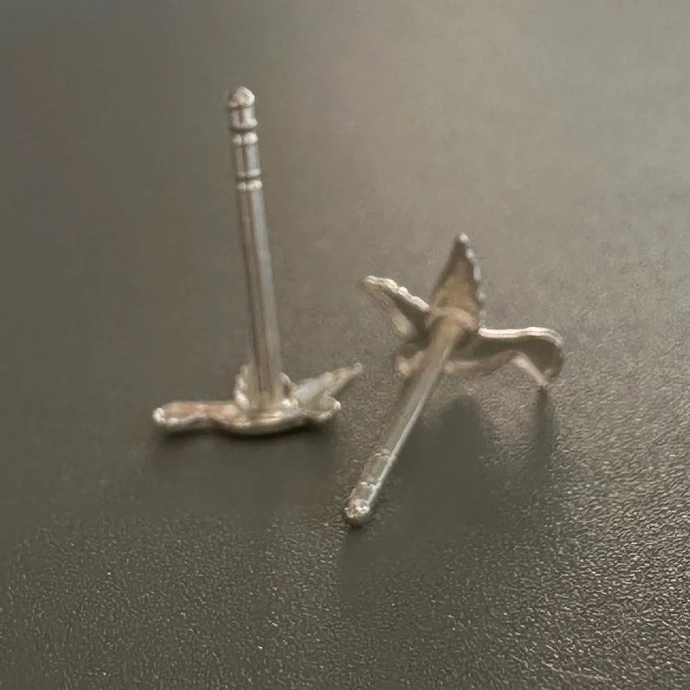 Sterling Silver Tiny Dove Bird Earrings